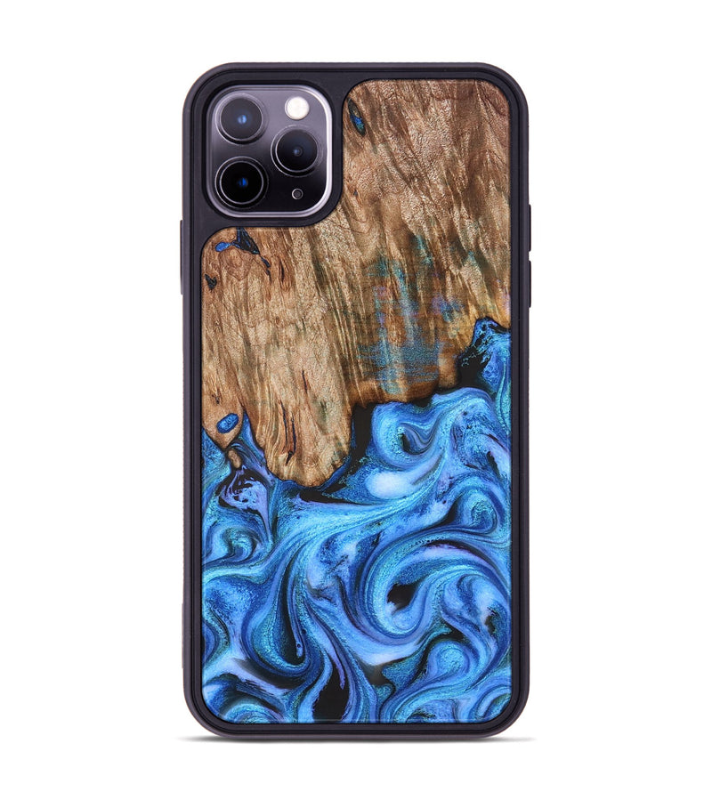 iPhone 11 Pro Max Wood Phone Case - Lonzo (Blue, 828272)