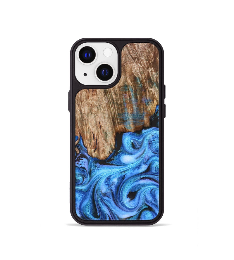 iPhone 13 mini Wood Phone Case - Lonzo (Blue, 828272)