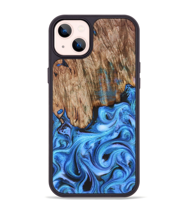 iPhone 14 Plus Wood Phone Case - Lonzo (Blue, 828272)