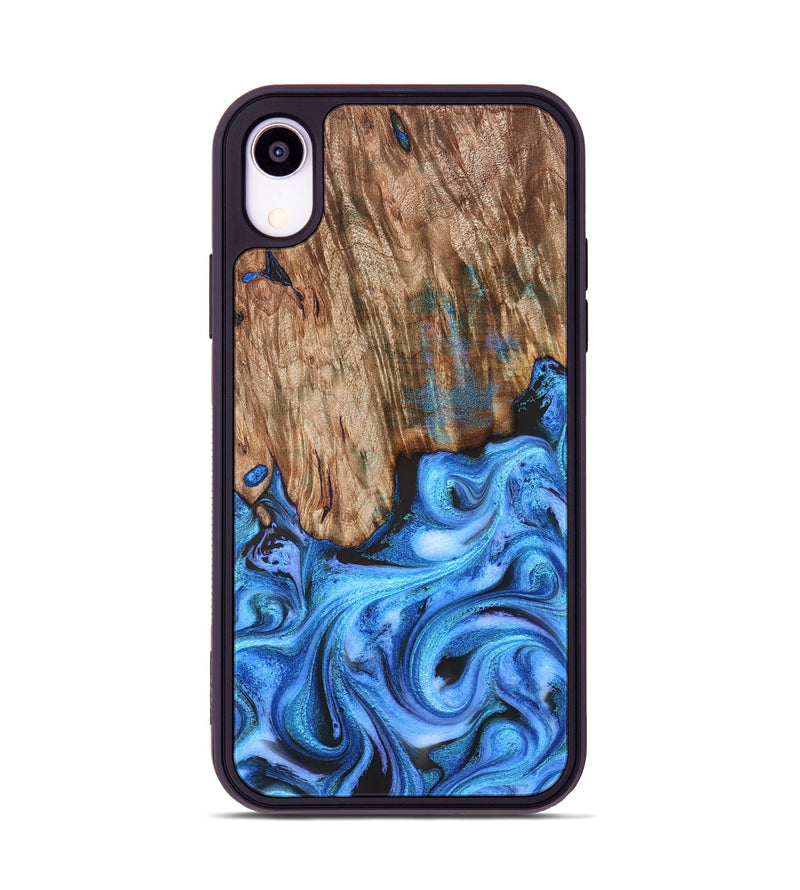 iPhone Xr Wood Phone Case - Lonzo (Blue, 828272)