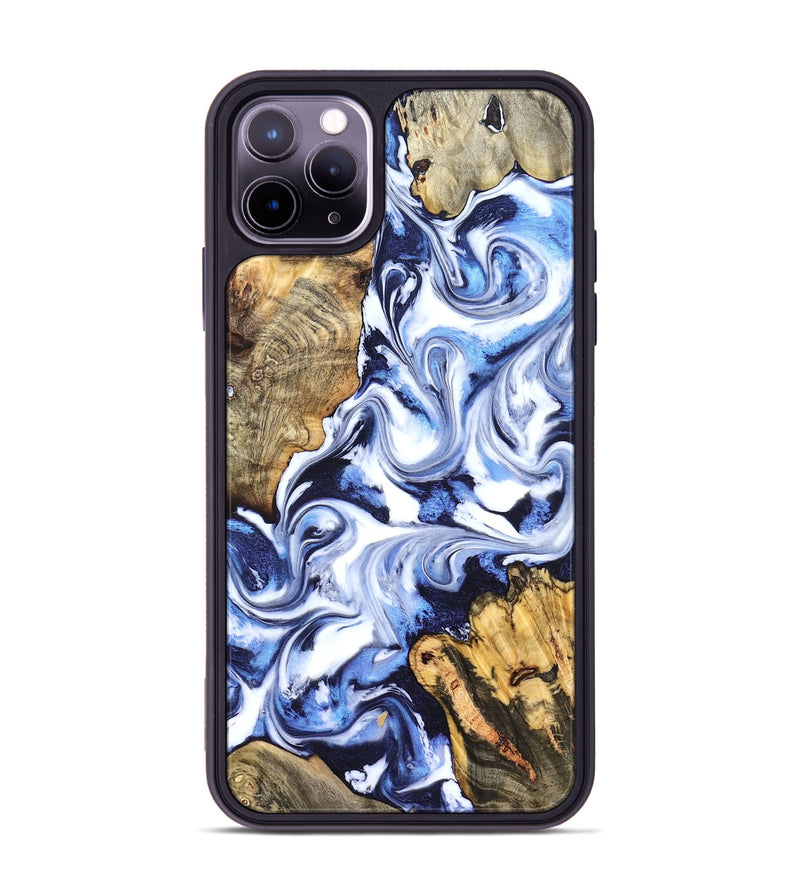 iPhone 11 Pro Max Wood Phone Case - Oda (Blue, 828277)