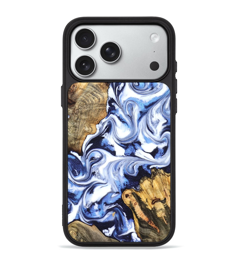 iPhone 18 Pro Max Wood Phone Case - Oda (Blue, 828277)