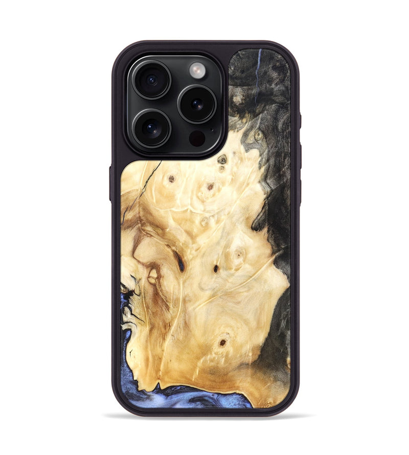 iPhone 15 Pro Wood Phone Case - Ocean (Blue, 828279)