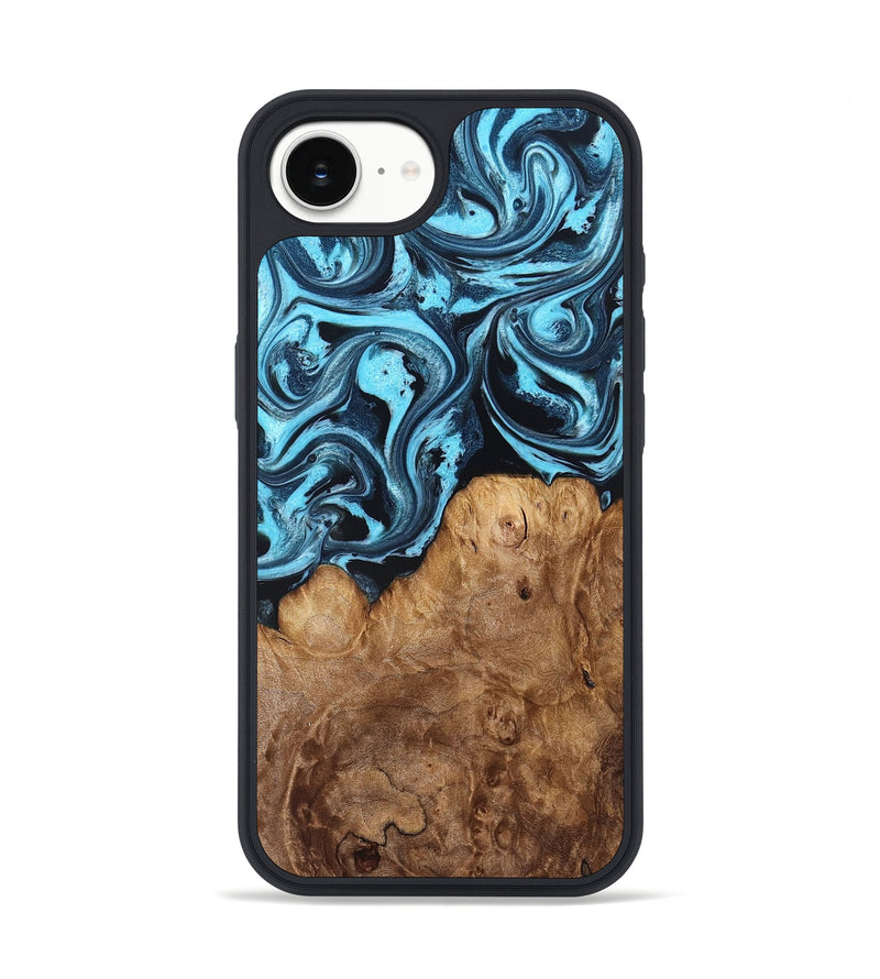 iPhone 17e Wood Phone Case - Melba (Blue, 828282)