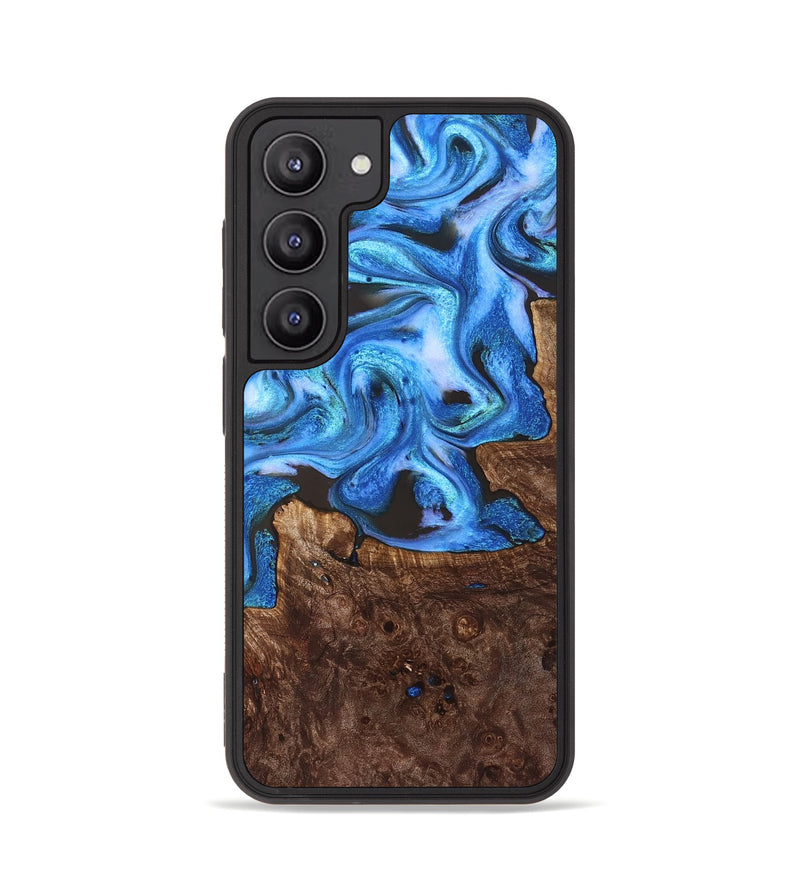 Galaxy S23 Wood Phone Case - Inez (Blue, 828283)