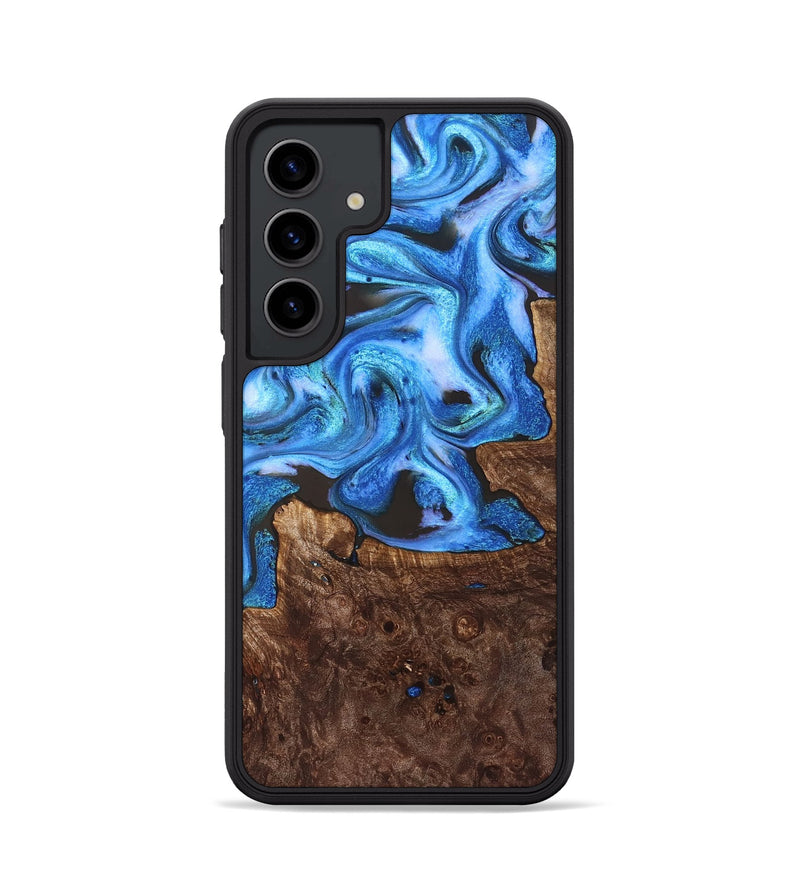 Galaxy S24 Wood Phone Case - Inez (Blue, 828283)
