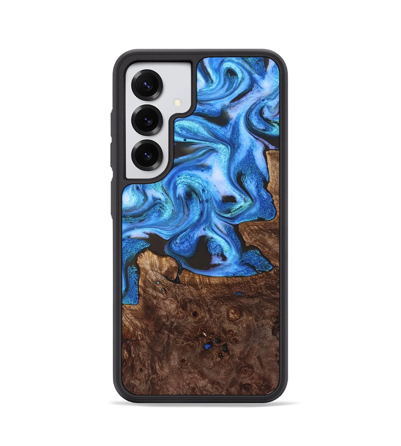 Galaxy S25 Wood Phone Case - Inez (Blue, 828283)