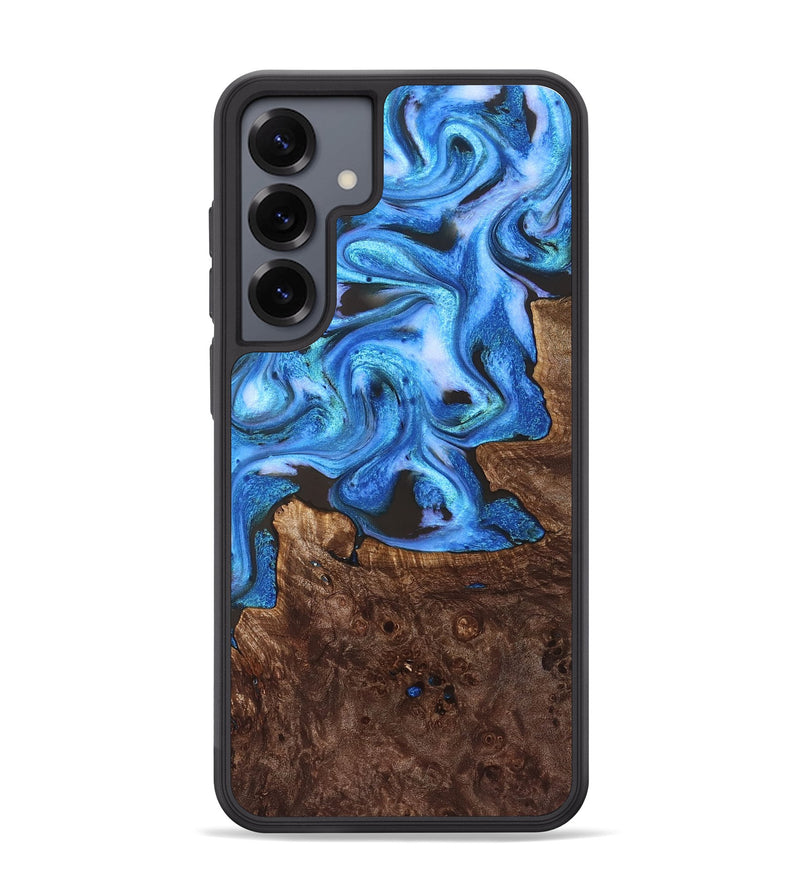 Galaxy S25 Plus Wood Phone Case - Inez (Blue, 828283)