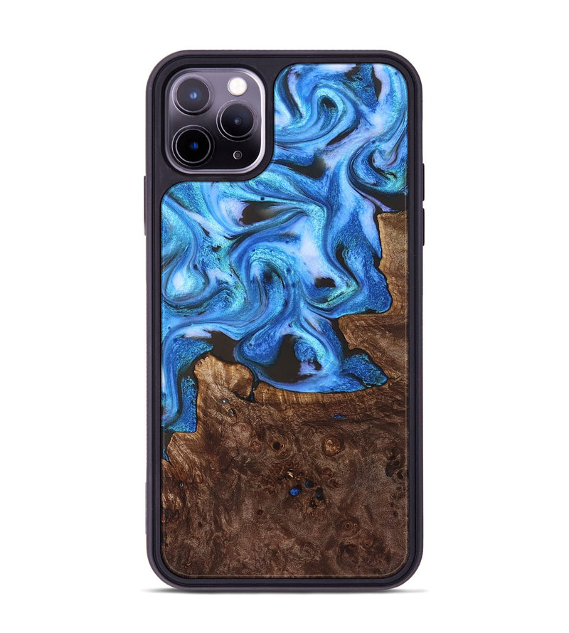 iPhone 11 Pro Max Wood Phone Case - Inez (Blue, 828283)