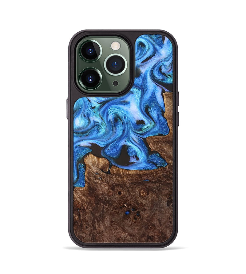 iPhone 13 Pro Wood Phone Case - Inez (Blue, 828283)