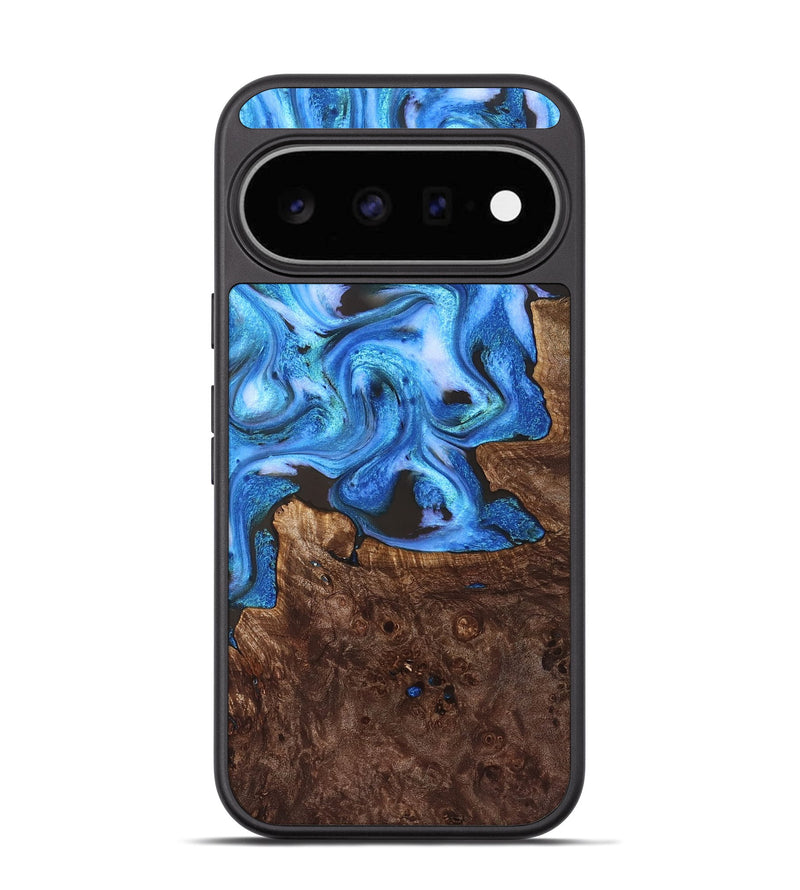 Pixel 11 Wood Phone Case - Inez (Blue, 828283)