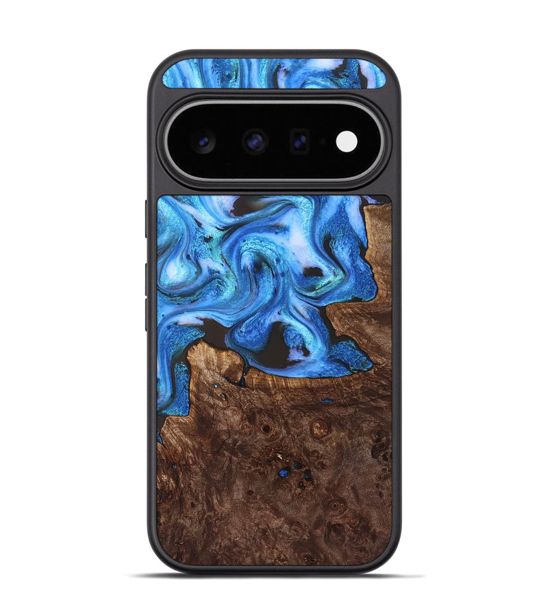 Pixel 11 Pro Wood Phone Case - Inez (Blue, 828283)