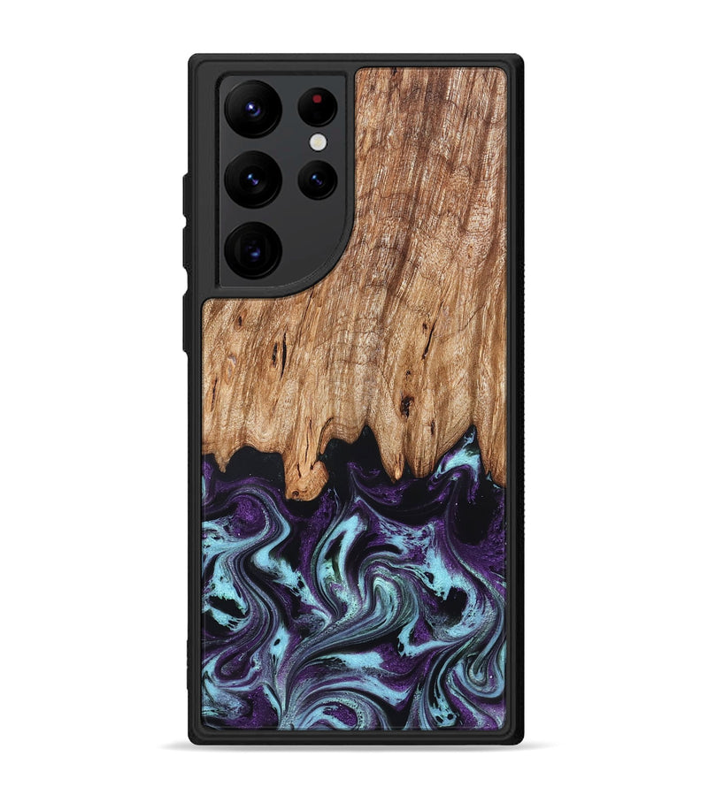Galaxy S22 Ultra Wood Phone Case - Addie (Purple, 828284)