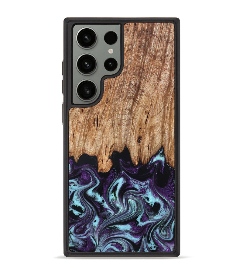Galaxy S23 Ultra Wood Phone Case - Addie (Purple, 828284)