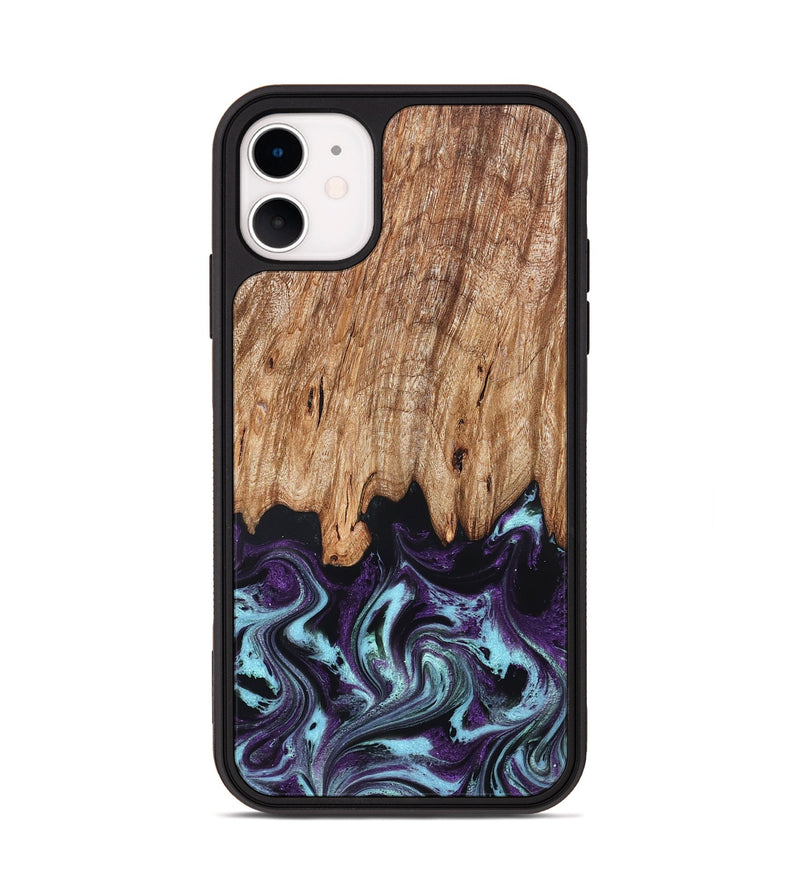 iPhone 11 Wood Phone Case - Addie (Purple, 828284)