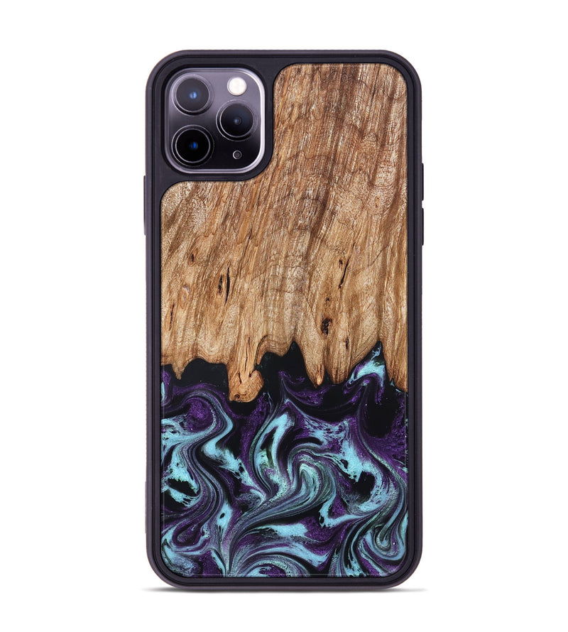 iPhone 11 Pro Max Wood Phone Case - Addie (Purple, 828284)