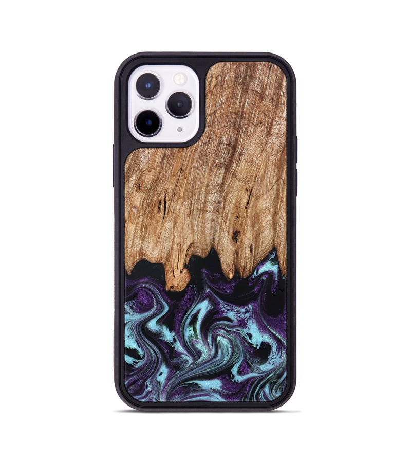 iPhone 11 Pro Wood Phone Case - Addie (Purple, 828284)