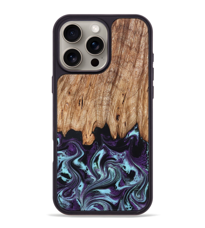 iPhone 16 Pro Max Wood Phone Case - Addie (Purple, 828284)