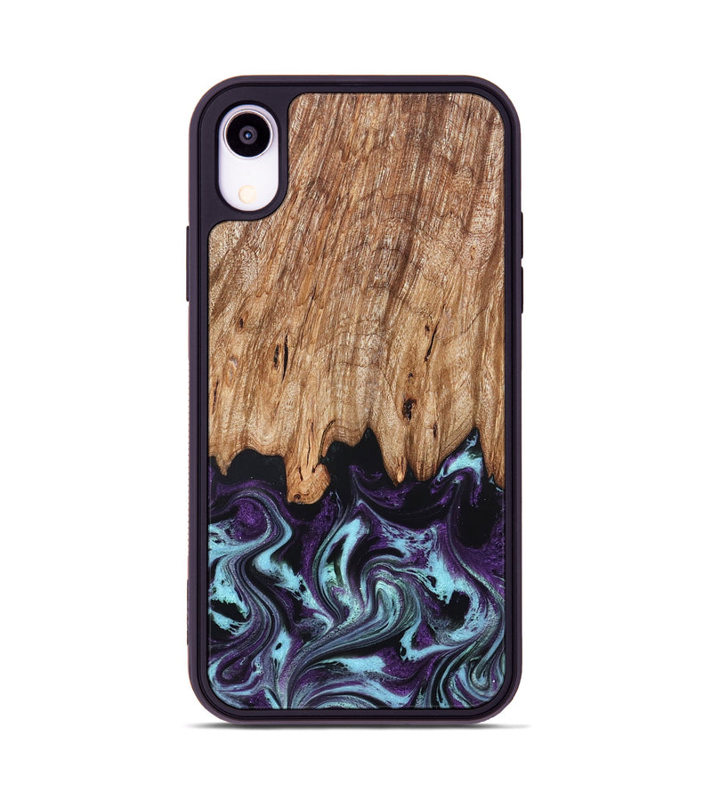 iPhone Xr Wood Phone Case - Addie (Purple, 828284)
