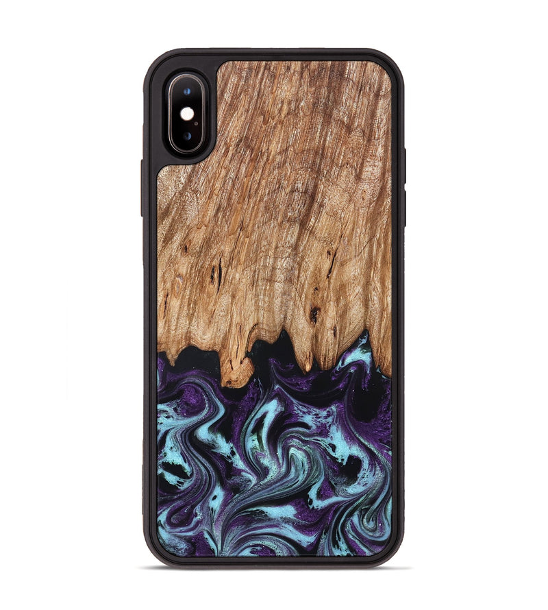 iPhone Xs Max Wood Phone Case - Addie (Purple, 828284)