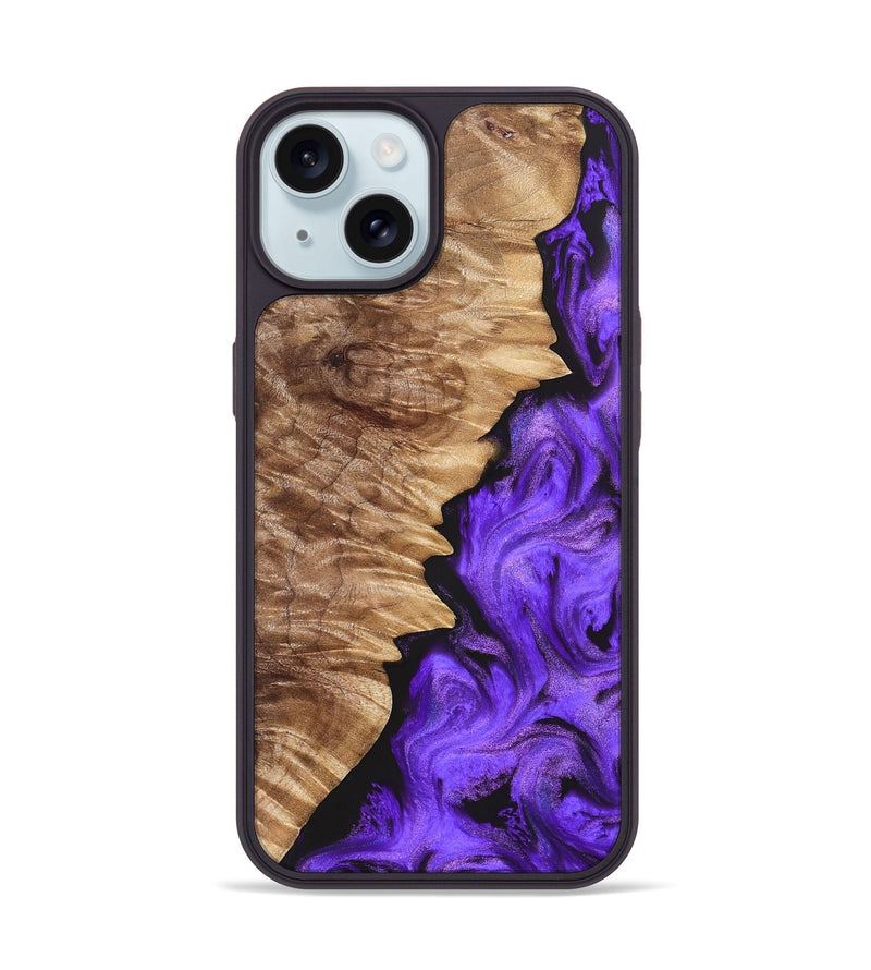 iPhone 15 Wood Phone Case - Price (Purple, 828285)