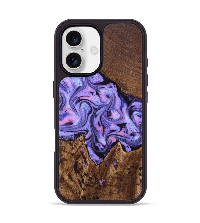 iPhone 17 Wood Phone Case - Cherry (Purple, 828286)