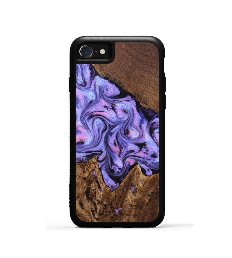 iPhone SE Wood Phone Case - Cherry (Purple, 828286)
