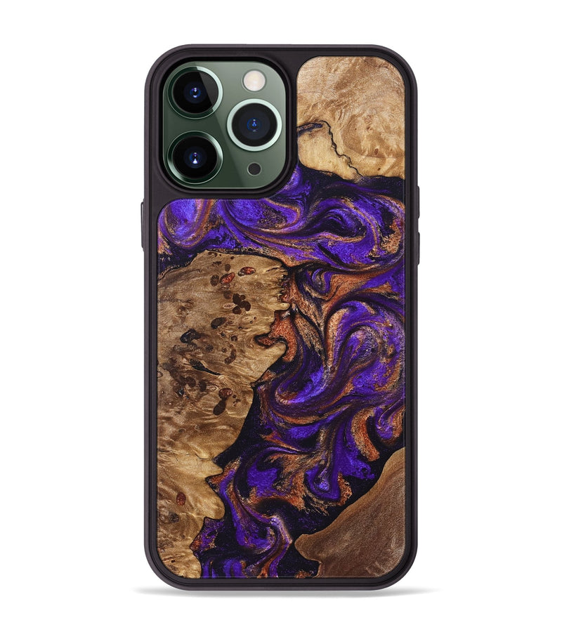 iPhone 13 Pro Max Wood Phone Case - Jenny (Purple, 828287)