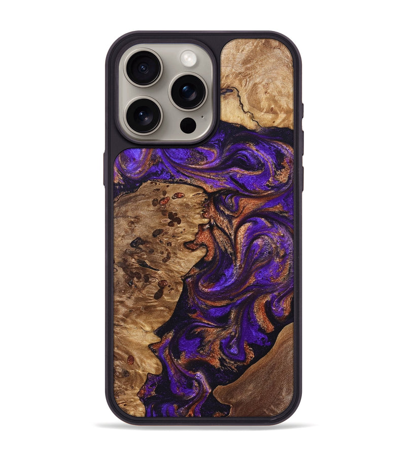 iPhone 15 Pro Max Wood Phone Case - Jenny (Purple, 828287)