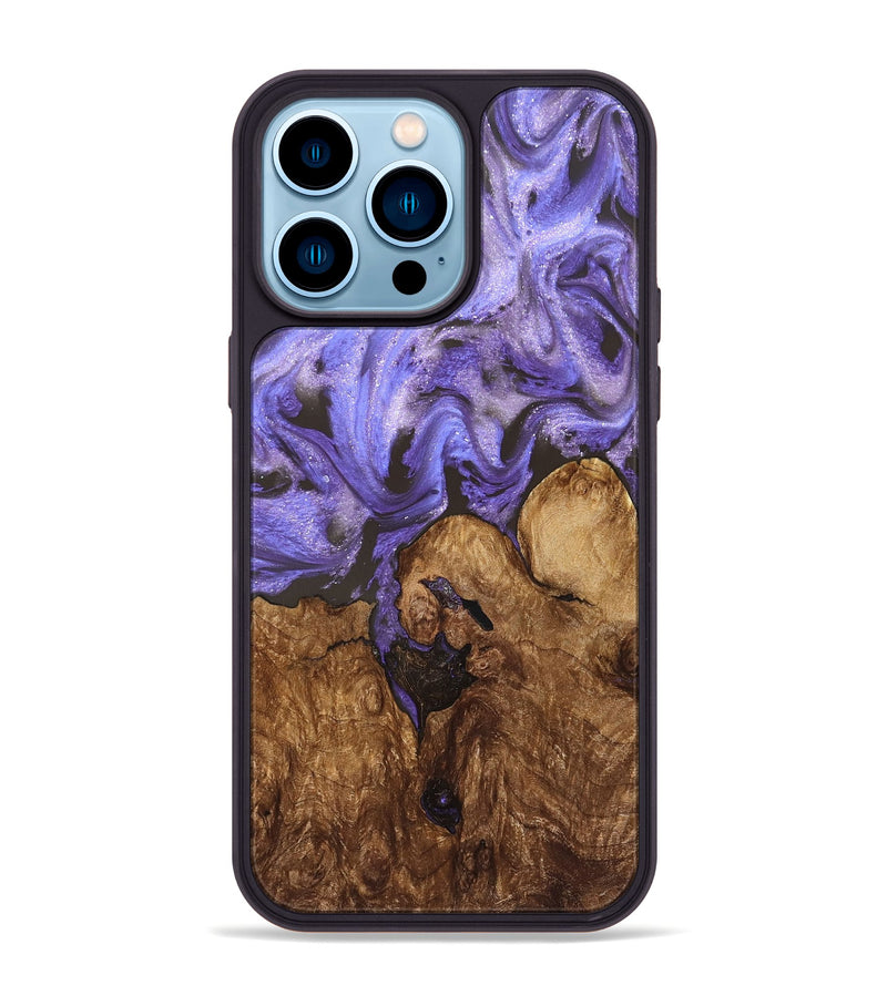 iPhone 14 Pro Max Wood Phone Case - Nora (Purple, 828290)