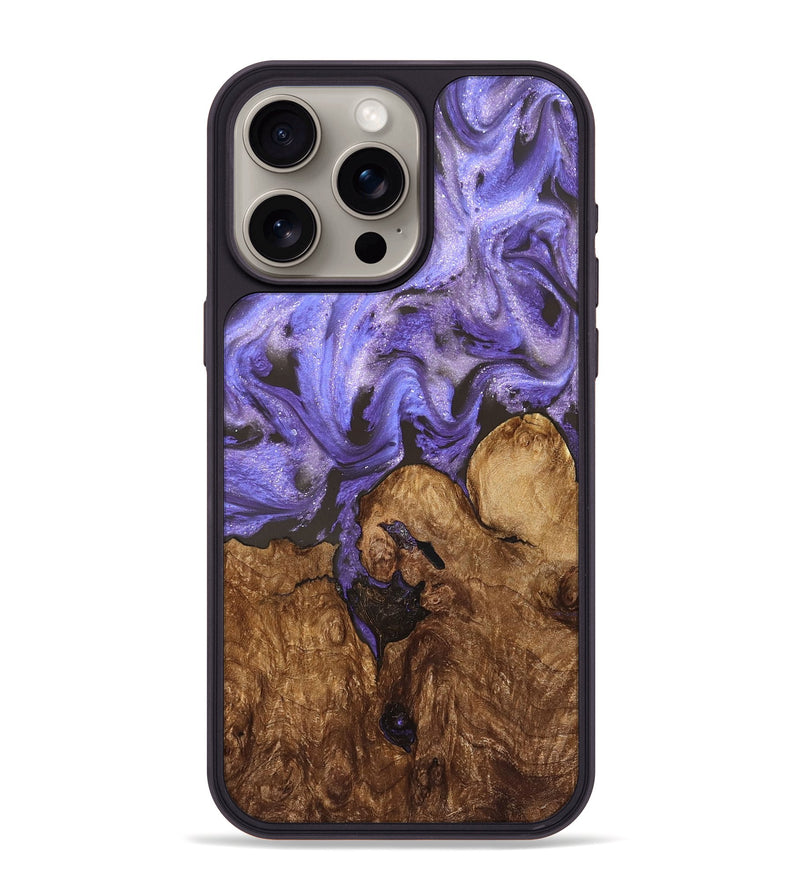 iPhone 15 Pro Max Wood Phone Case - Nora (Purple, 828290)