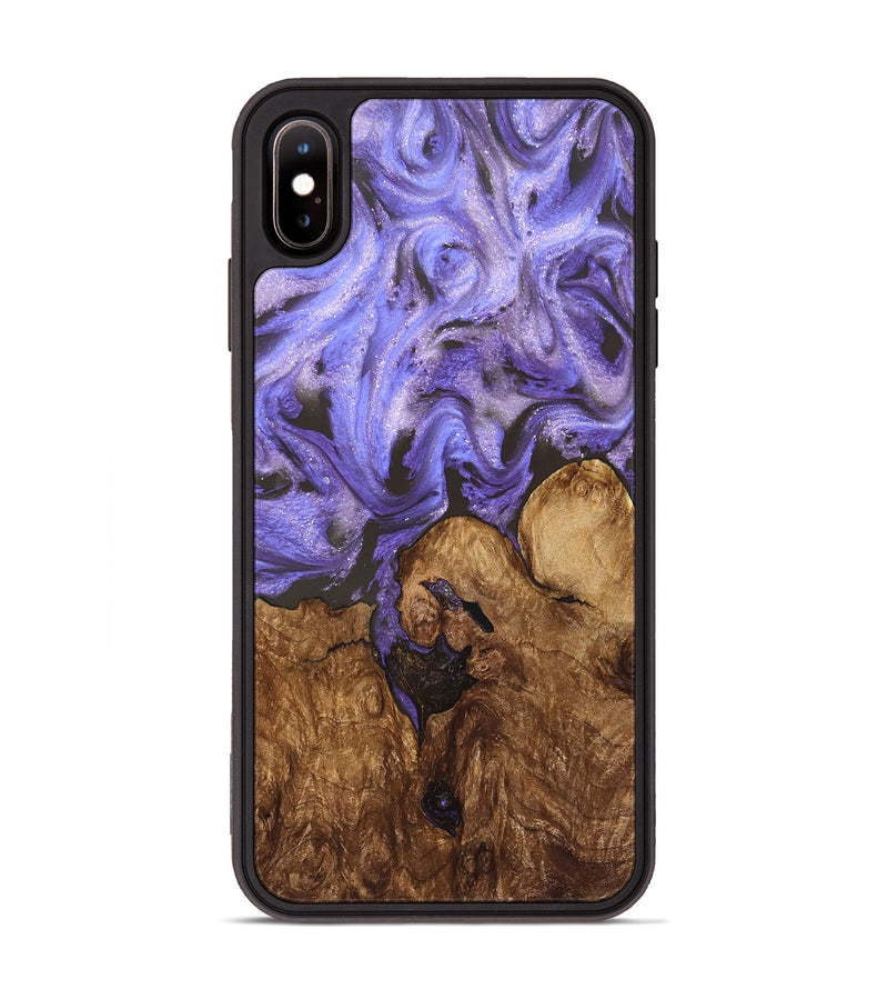 iPhone Xs Max Wood Phone Case - Nora (Purple, 828290)