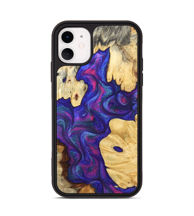 iPhone 11 Wood Phone Case - Ludie (Purple, 828291)