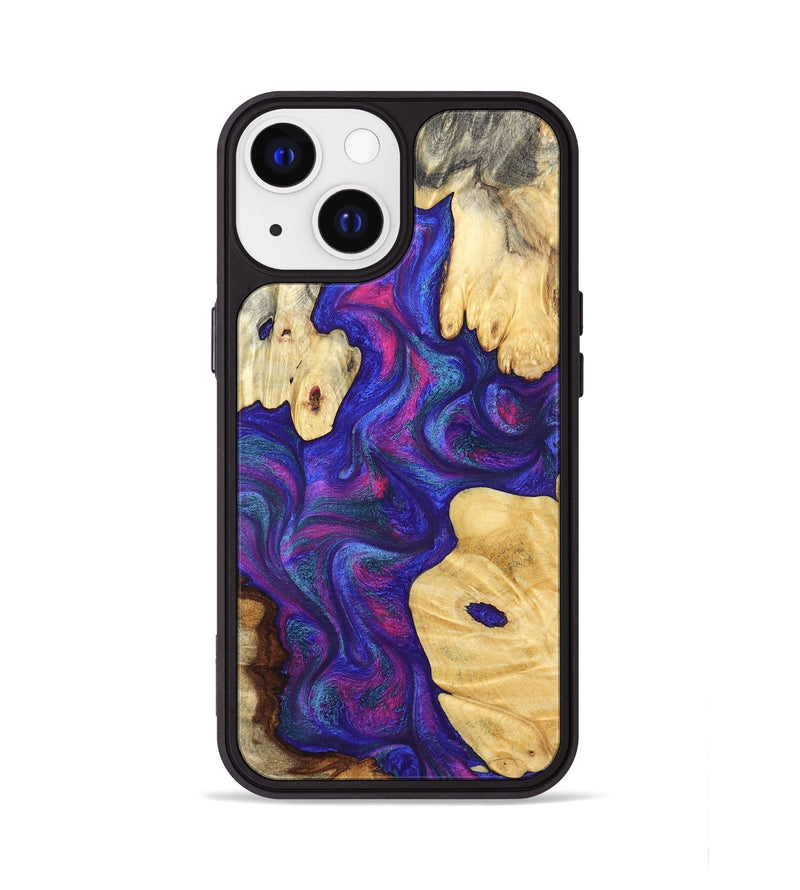 iPhone 13 Wood Phone Case - Ludie (Purple, 828291)