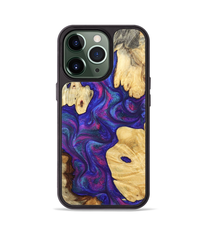 iPhone 13 Pro Wood Phone Case - Ludie (Purple, 828291)