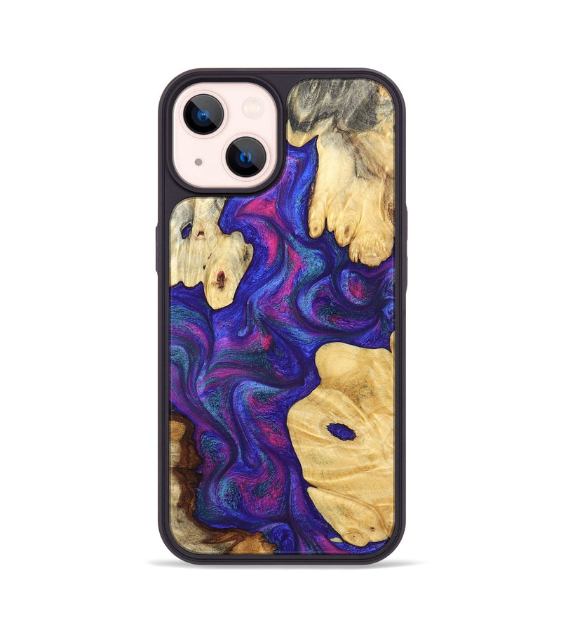 iPhone 14 Wood Phone Case - Ludie (Purple, 828291)