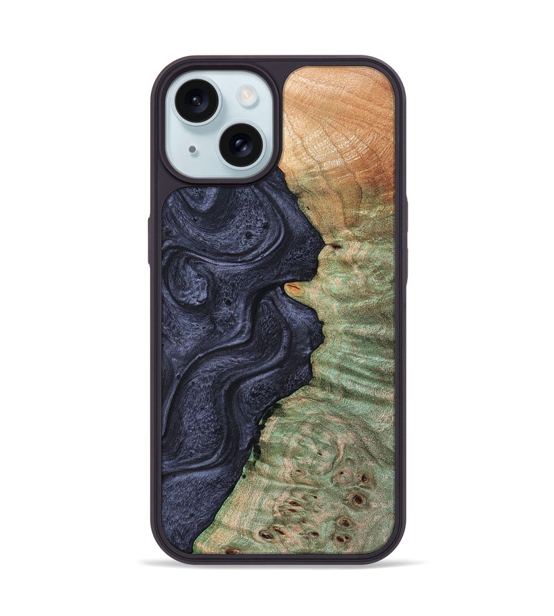 iPhone 15 Wood Phone Case - Kristal (Wood Burl, 828295)