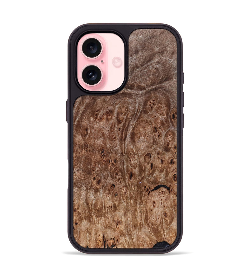 iPhone 16 Wood Phone Case - Amoura (Wood Burl, 828303)