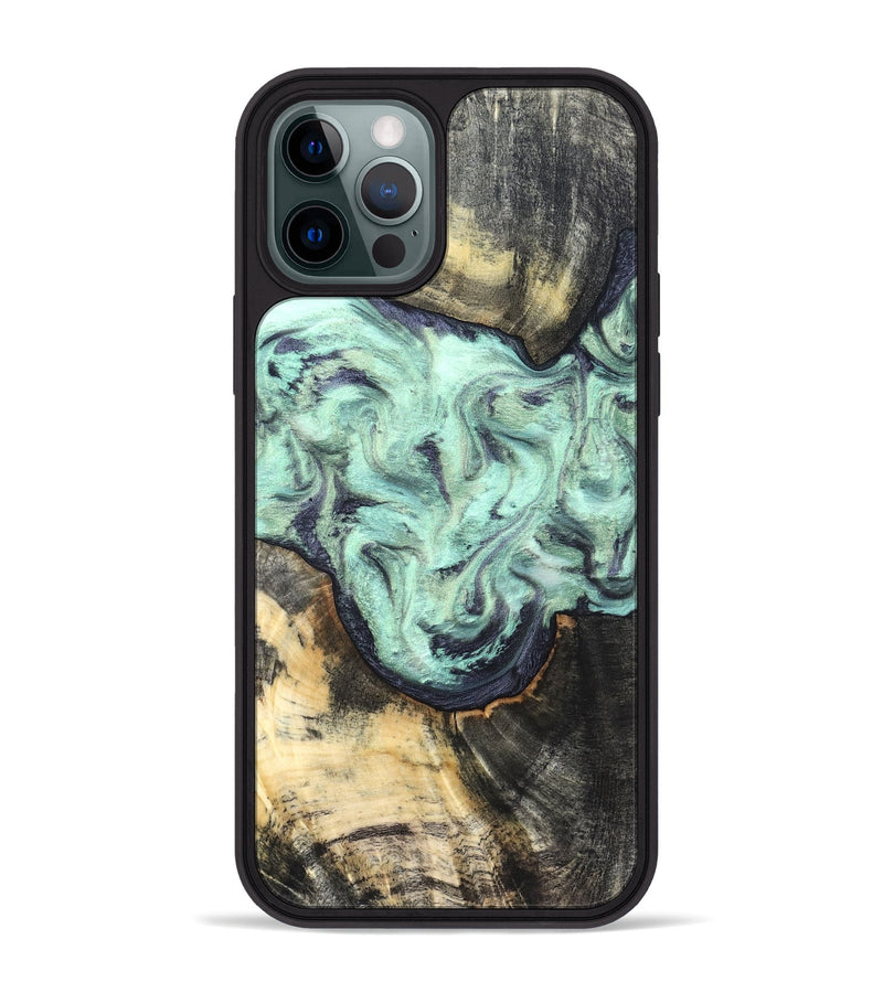 iPhone 12 Pro Max Wood Phone Case - Georgia (Green, 828304)