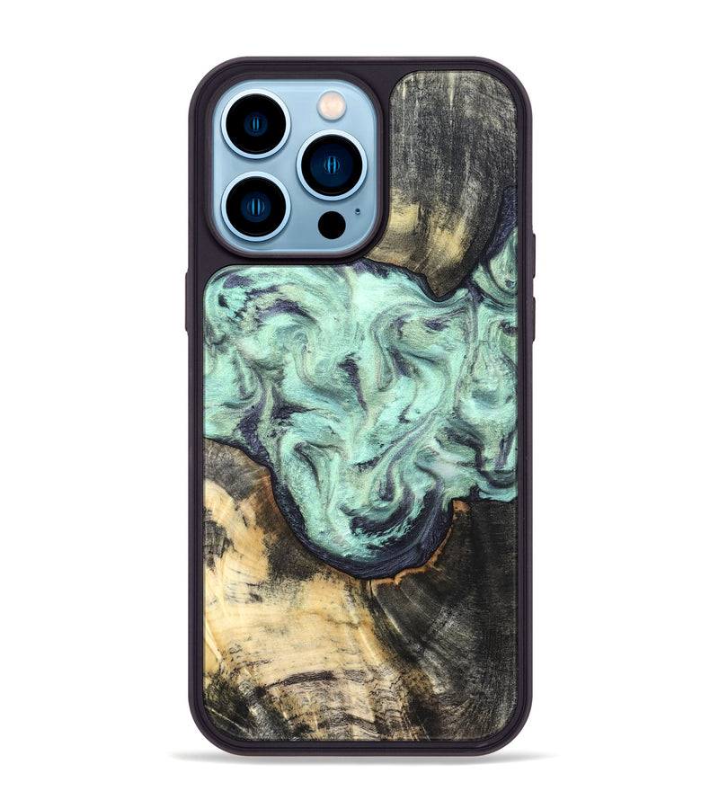 iPhone 14 Pro Max Wood Phone Case - Georgia (Green, 828304)