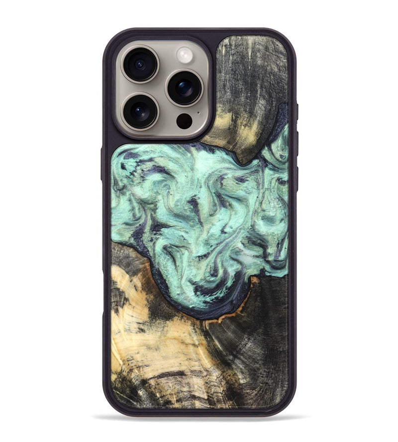 iPhone 16 Pro Max Wood Phone Case - Georgia (Green, 828304)