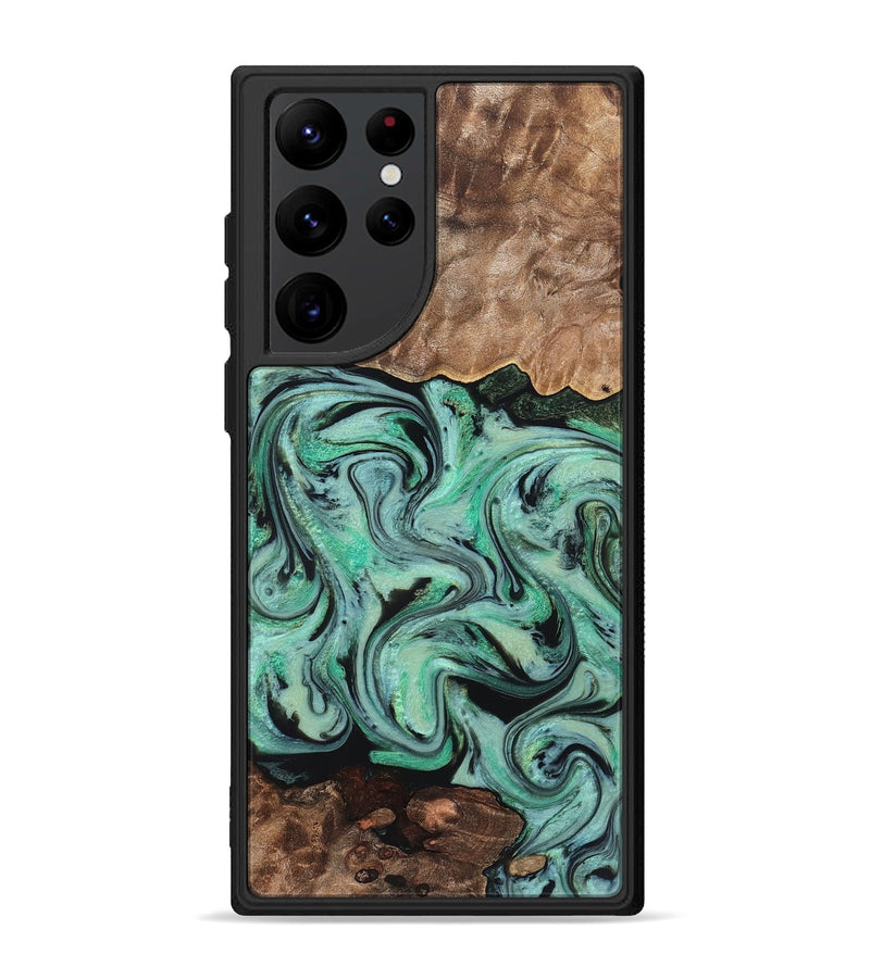 Galaxy S22 Ultra Wood Phone Case - Kristi (Green, 828305)