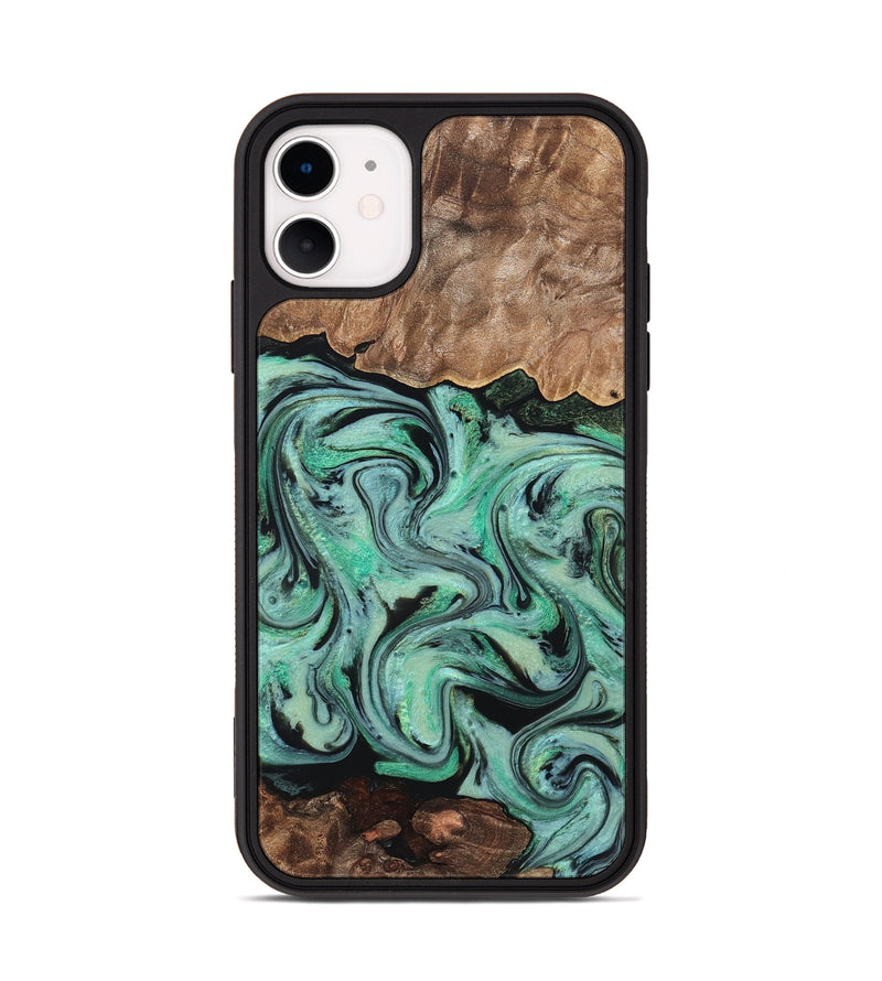 iPhone 11 Wood Phone Case - Kristi (Green, 828305)