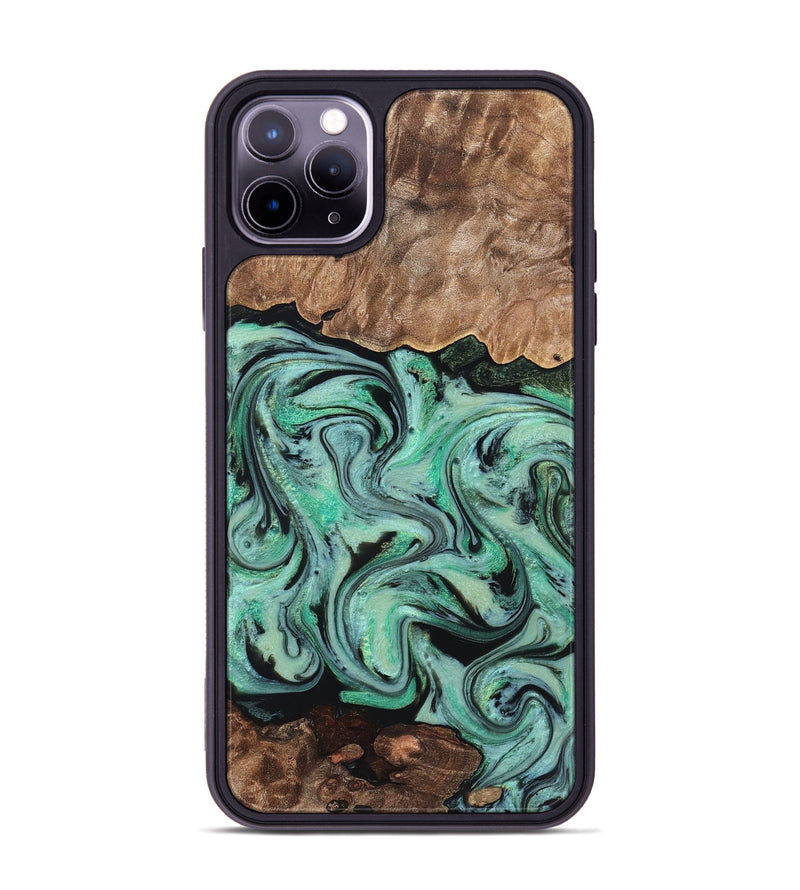 iPhone 11 Pro Max Wood Phone Case - Kristi (Green, 828305)