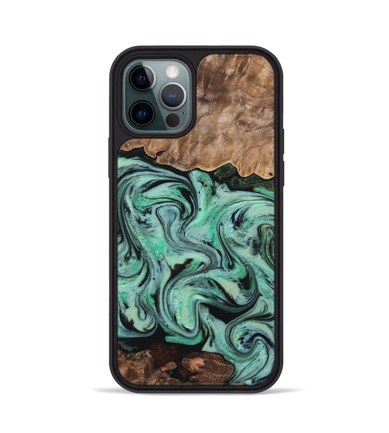 iPhone 12 Pro Wood Phone Case - Kristi (Green, 828305)