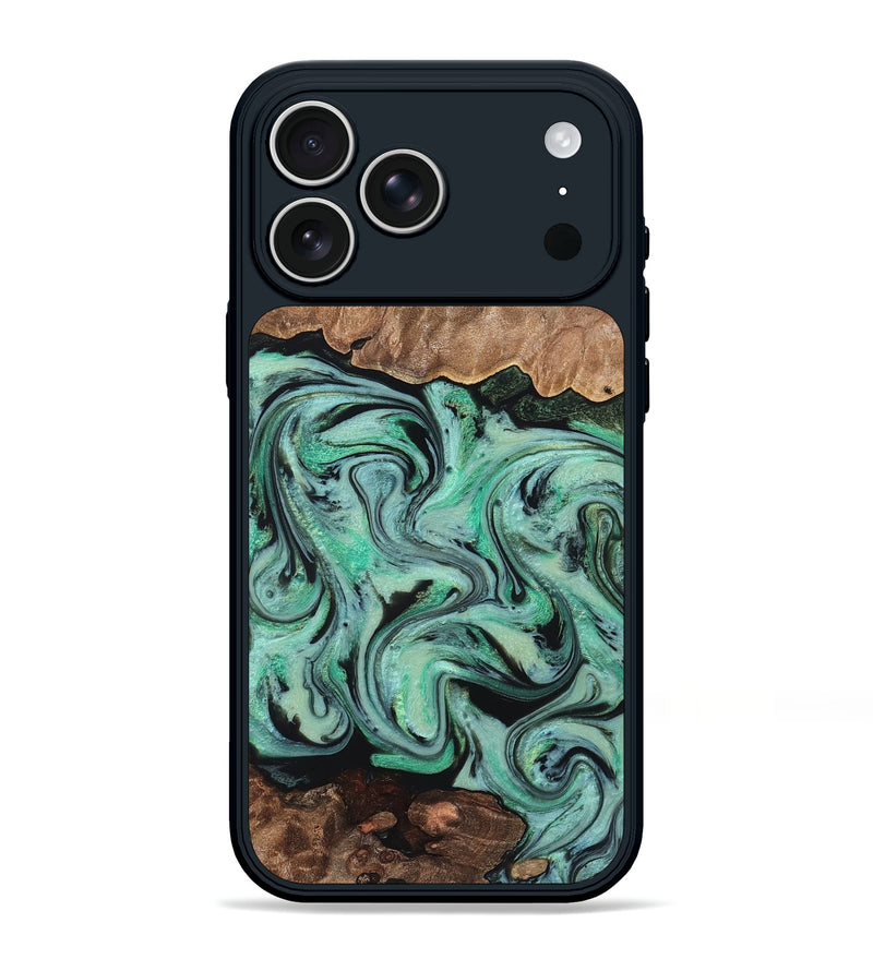 iPhone 17 Pro Max Wood Phone Case - Kristi (Green, 828305)
