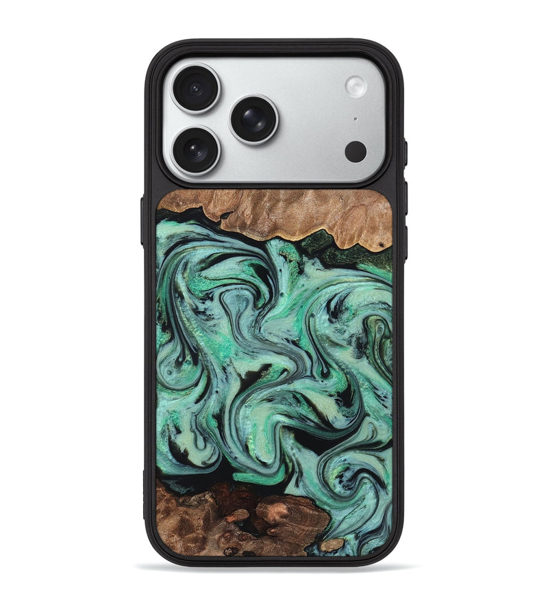 iPhone 18 Pro Max Wood Phone Case - Kristi (Green, 828305)