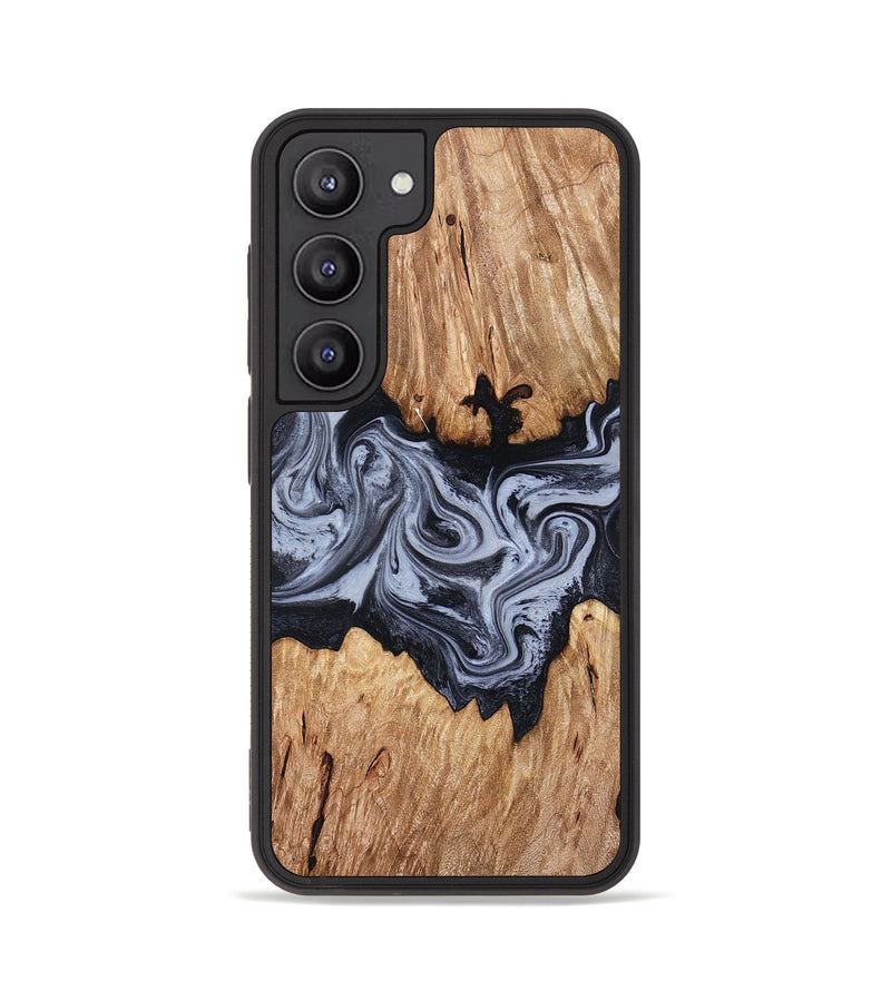 Galaxy S23 Wood Phone Case - Shelly (Black & White, 828306)