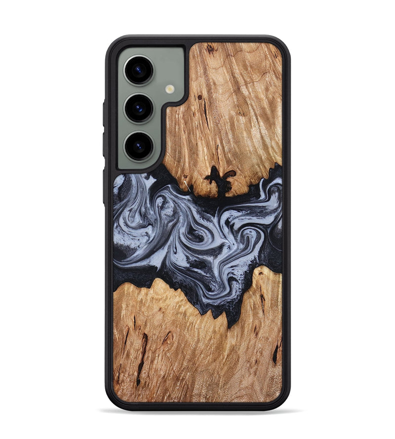 Galaxy S24 Plus Wood Phone Case - Shelly (Black & White, 828306)