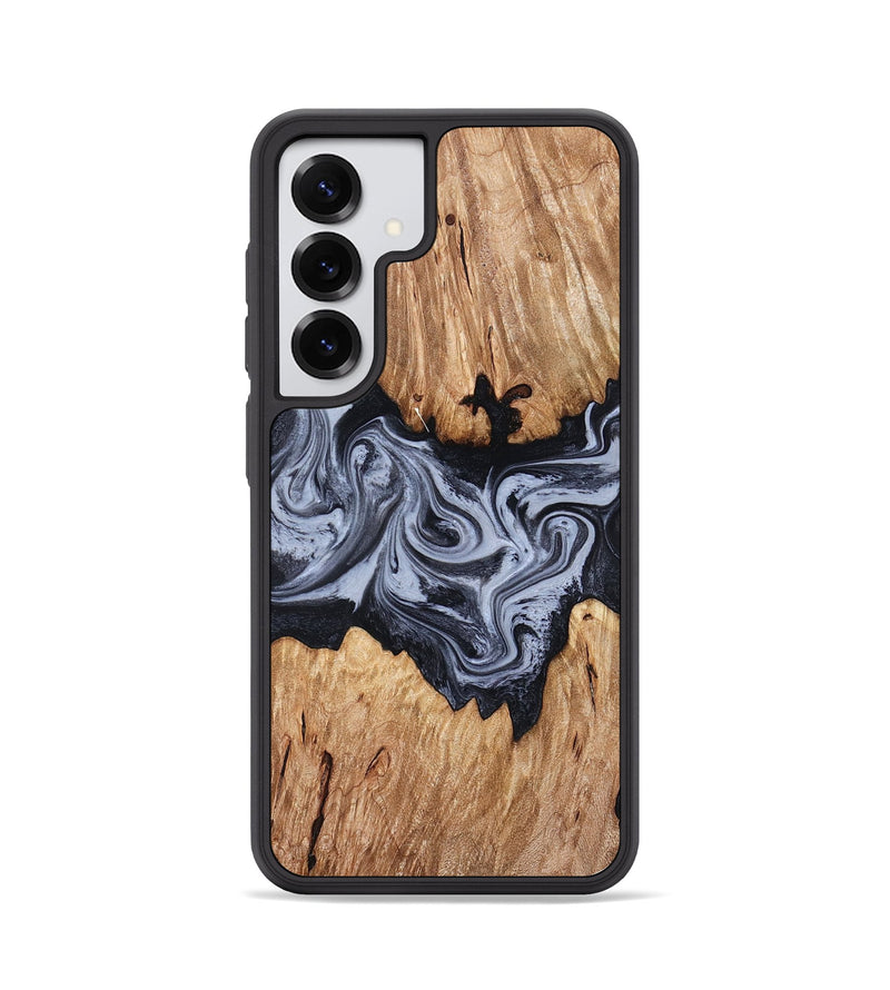 Galaxy S25 Wood Phone Case - Shelly (Black & White, 828306)
